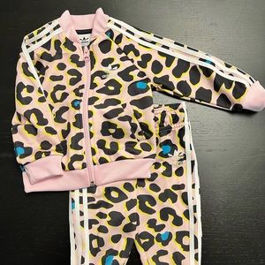 Adidas Infant Leopard Print Track Suit